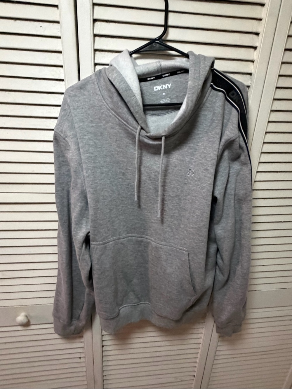 DKNY Gray Lightweight Pullover Hoodie Shirt Jacket